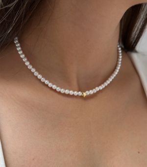 ARGINT 925 - Colier perle cu stea Stil