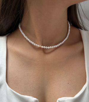 ARGINT 925 - Colier perle cu bila Stil