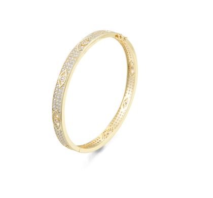 Bratara tip bangle suflata aur 18K