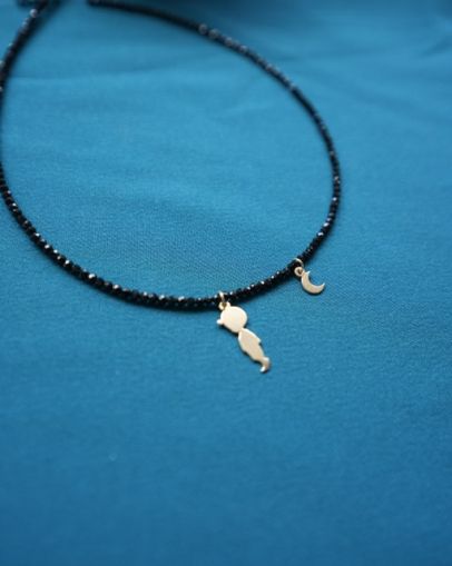 ARGINT 925 Colier spinel si baietel