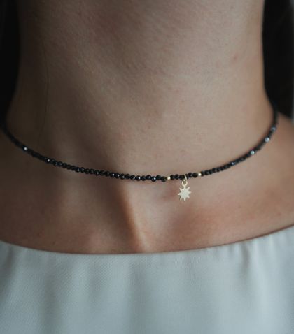 ARGINT 925 Colier spinel soare