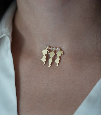 ARGINT 925 Colier 3 copii