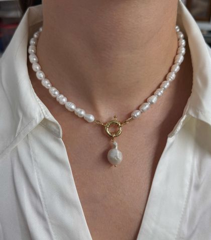 Colier perle cultura - HANDMADE