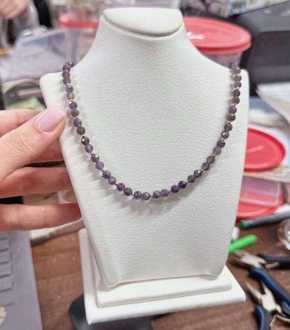 ARGINT 925 Colier ametist