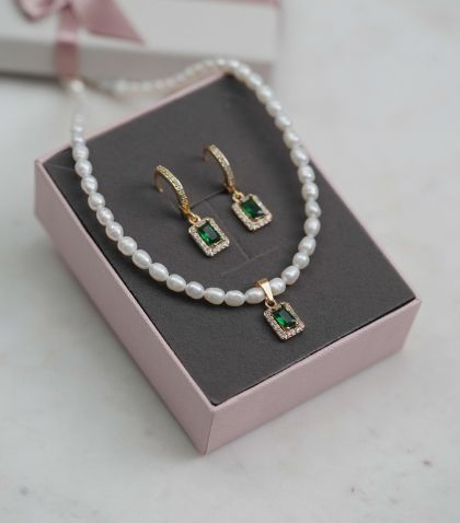 Set colier + cercei + cutie