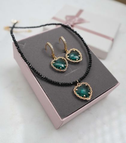 Set colier + cercei + cutie 