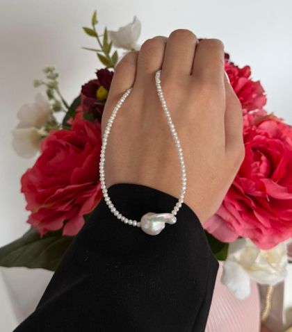 ARGINT 925 - Colier perle de cultura 