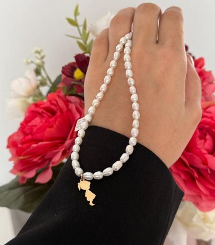 ARGINT 925 - Colier perle de cultura si fetita