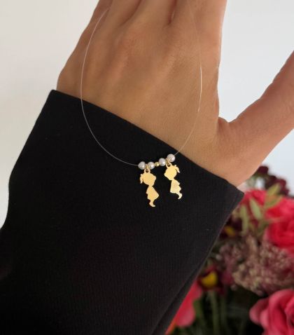 ARGINT 925 Colier 2 copii la alegere