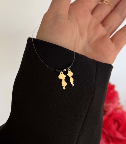 ARGINT 925 Colier 2 copii la alegere