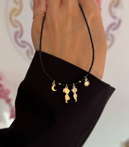 ARGINT 925 Colier spinel 2 copii la alegere