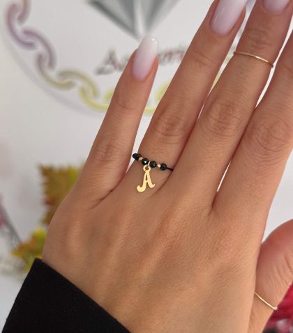 ARGINT 925 Inel snur initiala