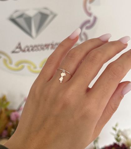 ARGINT 925 Inel subtire fetita/baietel