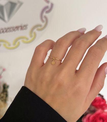 ARGINT 925 Inel subtire soare