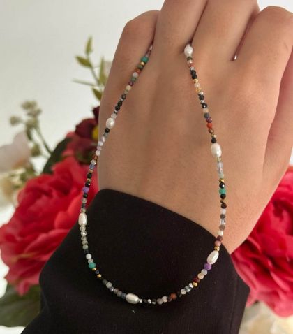 ARGINT 925 - Colier mix margele