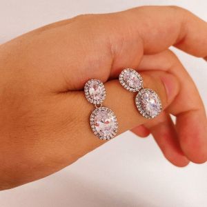 Cercei cu pietre zirconiu