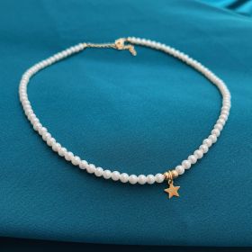 Colier perle Stil  - placat aur 18K