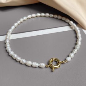 Colier perle de cultura - placat aur 18K - stil 