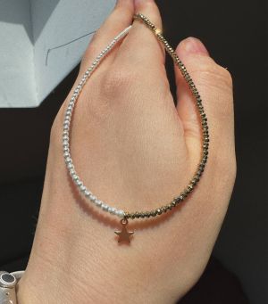 Colier perle Stil - HANDMADE suflat aur 18K