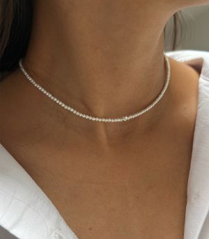 ARGINT 925 - Colier perle cu inima Stil