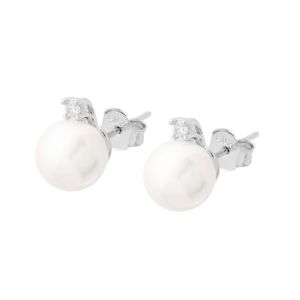 ARGINT 925 Cercei perle si cristale zirconiu