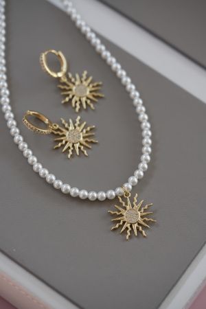 Set colier + cercei soare