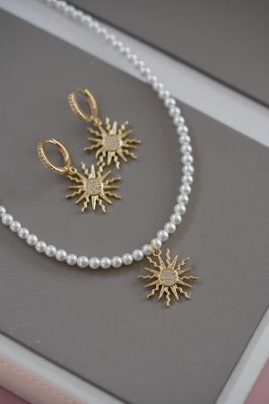 Set colier + cercei soare