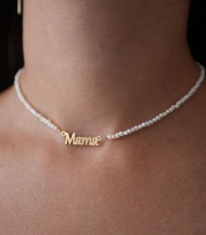 ARGINT 925 Colier perle de cultura MAMA