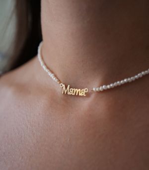 ARGINT 925 Colier perle de cultura MAMA