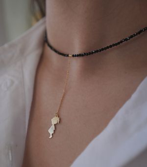 ARGINT 925 Colier spinel fetita
