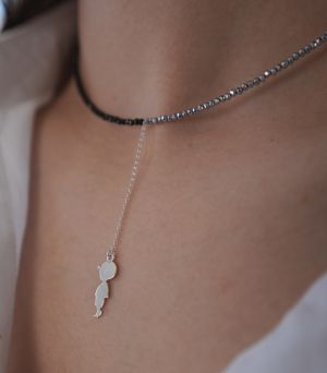 ARGINT 925 Colier spinel baietel