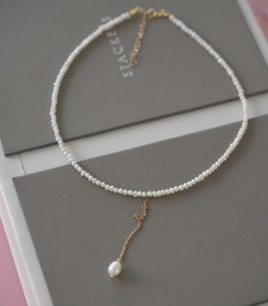 ARGINT 925 Colier perle cultura 