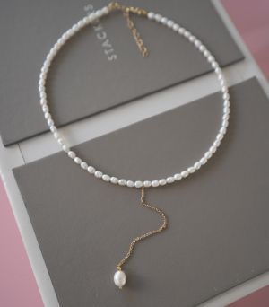 ARGINT 925 Colier perle cultura 