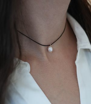 ARGINT 925 Colier snur perla