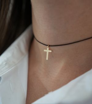 ARGINT 925 Colier snur cruce