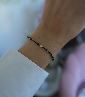 ARGINT 925 - Bratara snur spinel si inima