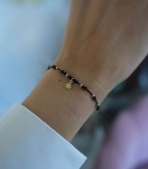 ARGINT 925 - Bratara snur spinel si soare