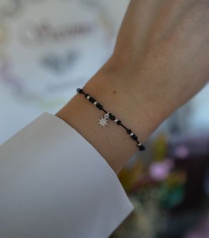 ARGINT 925 - Bratara snur spinel si soare