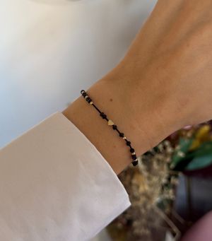 ARGINT 925 - Bratara snur spinel si inima