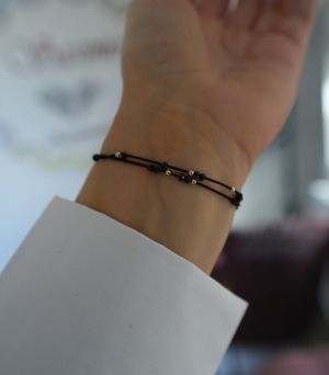ARGINT 925 - Bratara snur spinel si inima