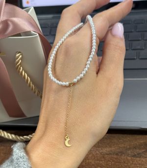 ARGINT 925 - Colier perle scoica cu luna