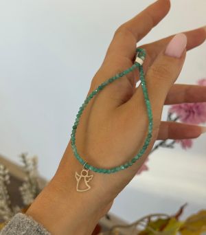 ARGINT 925 - Colier amazonit natural