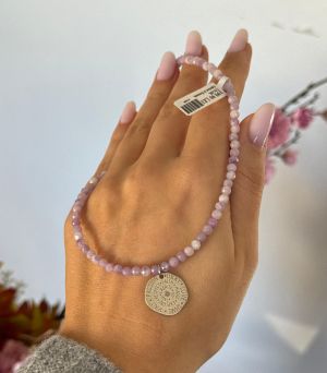 ARGINT 925 - Colier lepidolit