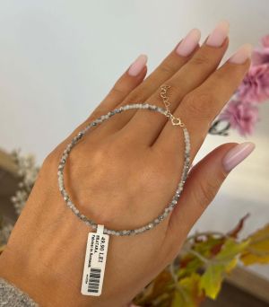 ARGINT 925 - Bratara margele sticla