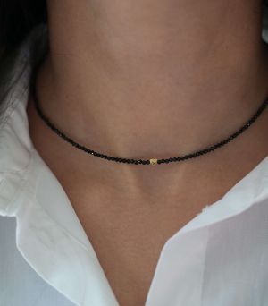 ARGINT 925 Colier cristal spinel inima