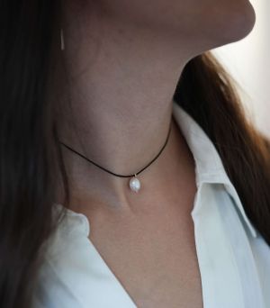 ARGINT 925 Colier snur perla