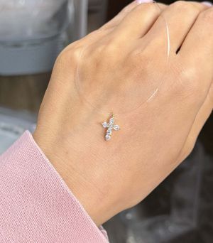 Colier Fir Transparent Cruce 