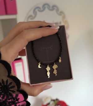 ARGINT 925 Colier spinel fata si baiat