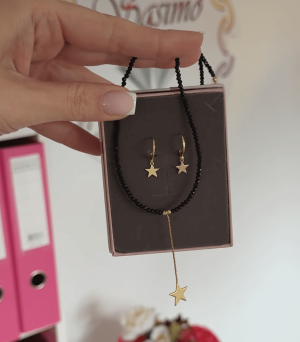 Set colier + cercei + cutie 