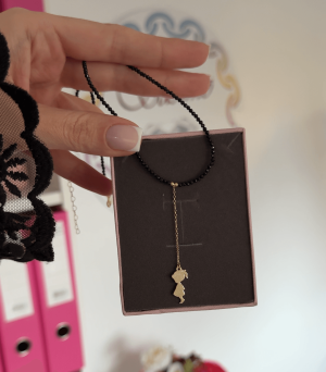 ARGINT 925 Colier spinel fetita